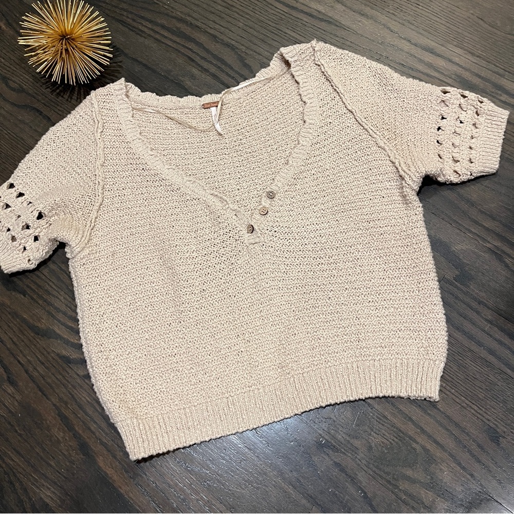 Free People Bree Pullover in Summer Khaki Size XS - Picture 4 of 8